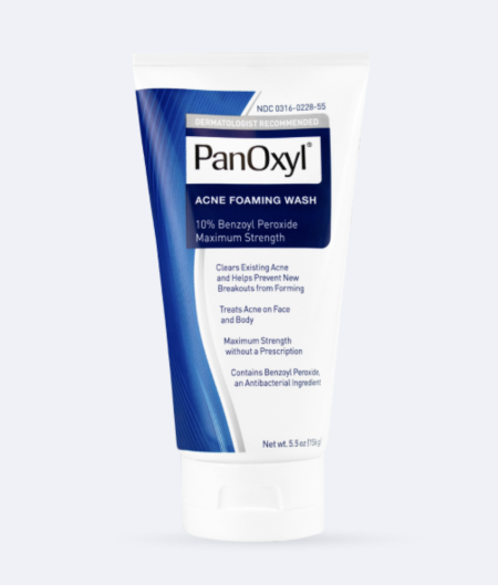 PanOxyl Acne Foaming Wash Benzoyl Peroxide 10% Maximum Strength